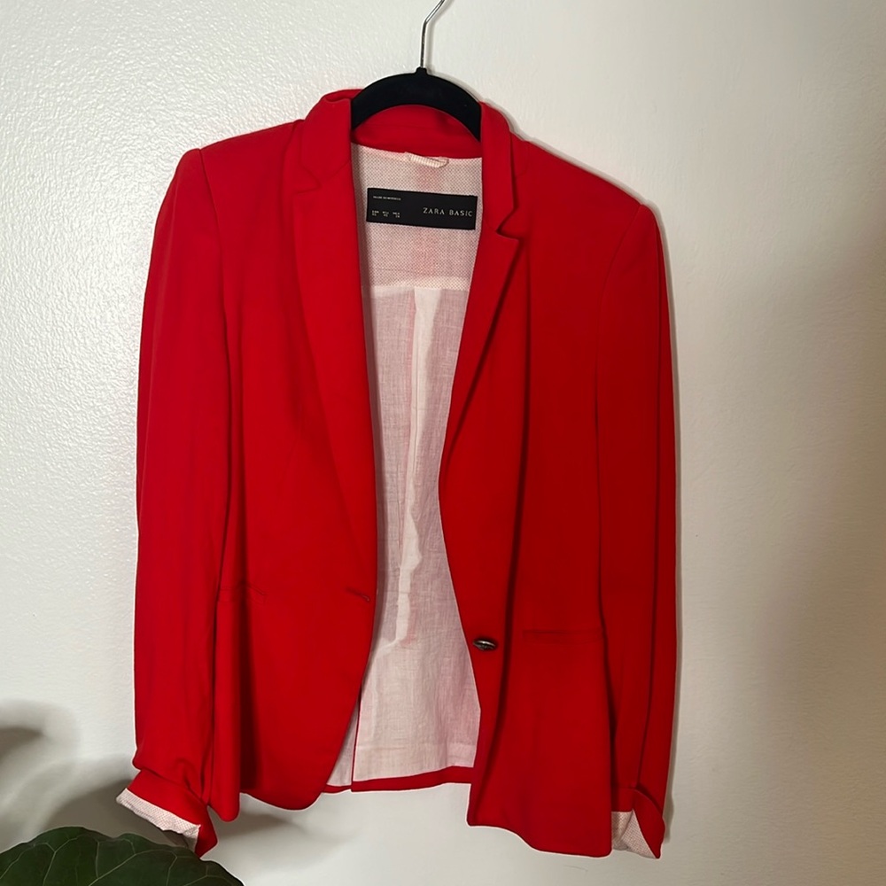 Zara Red orange Blazer